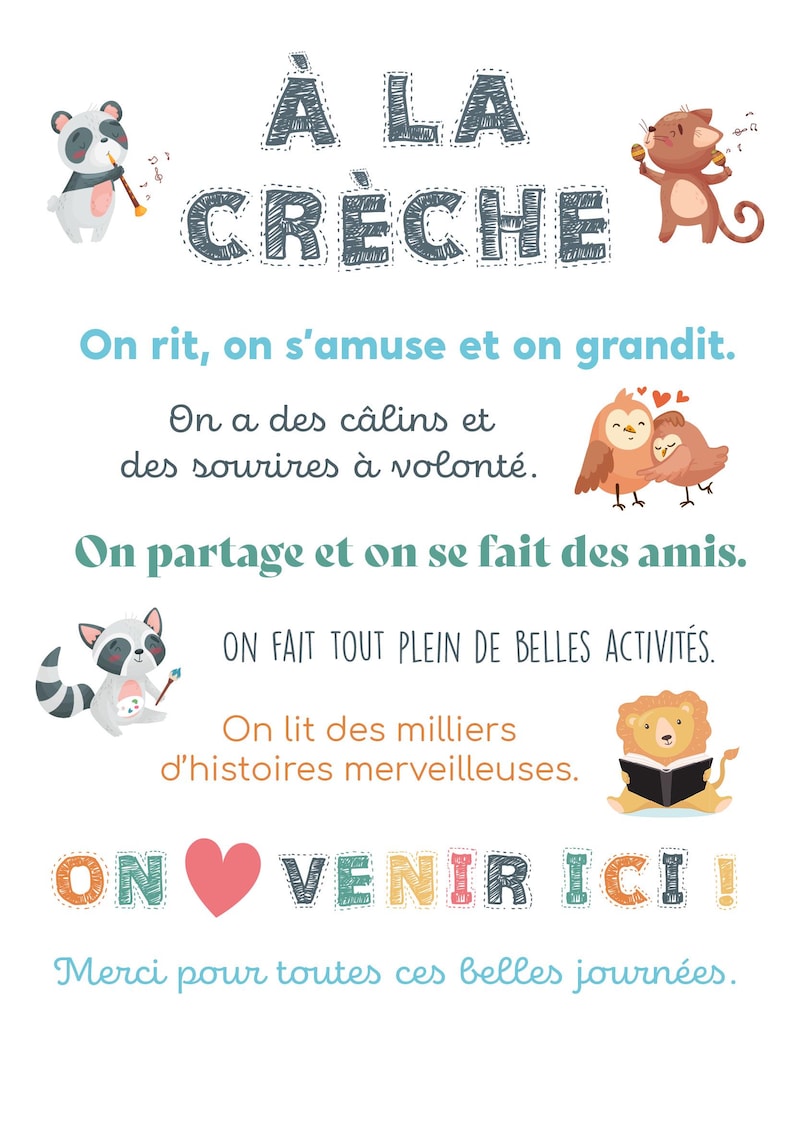 Cartaz de presente para creche, babá ou mãe, presente para professor, personalizado imagem 6