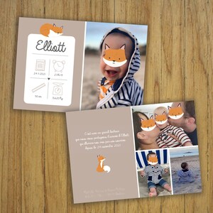 Announcement birth twins, customizable ad, pastel chic, baby, pictogram