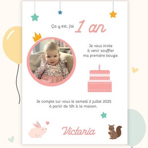 Convite de Aniversário Personalizável – Modelo Digital Canva – Elegante e Moderno