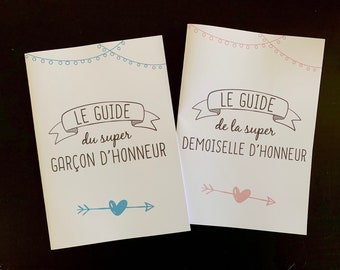 Livret demoiselle d'honneur, garçon d'honneur, témoin mariage, guide