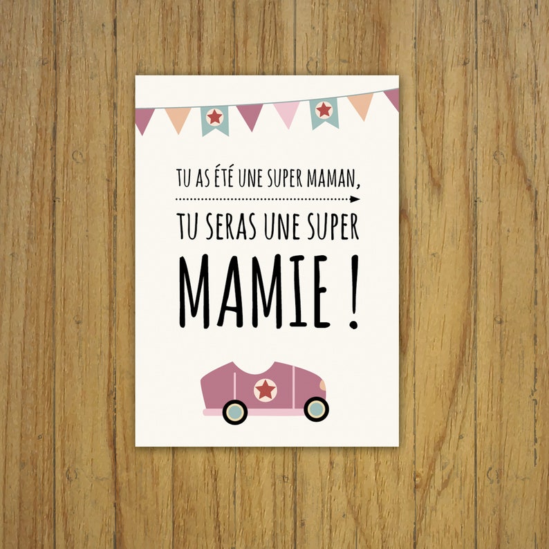 Carta ad gravidanza, nonno nonna, zio tata, auto, vintage immagine 6