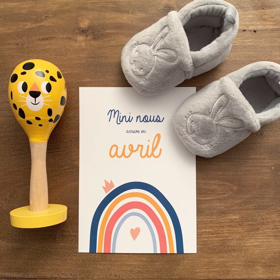 Carte Annonce Grossesse Bonne Nouvelle Arc En Ciel Etsy France Carte Annonce Grossesse Bonne Nouvelle Arc En Ciel Etsy France