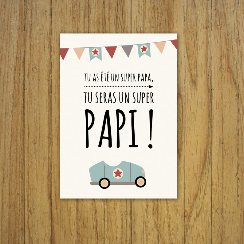 Carta ad gravidanza, nonno nonna, zio tata, auto, vintage immagine 7