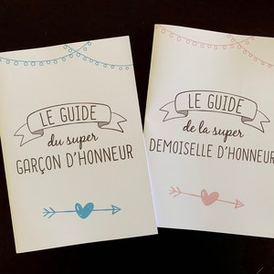 Livret témoin mariage, kit temoin, rose bleu, guide, mariage image 3