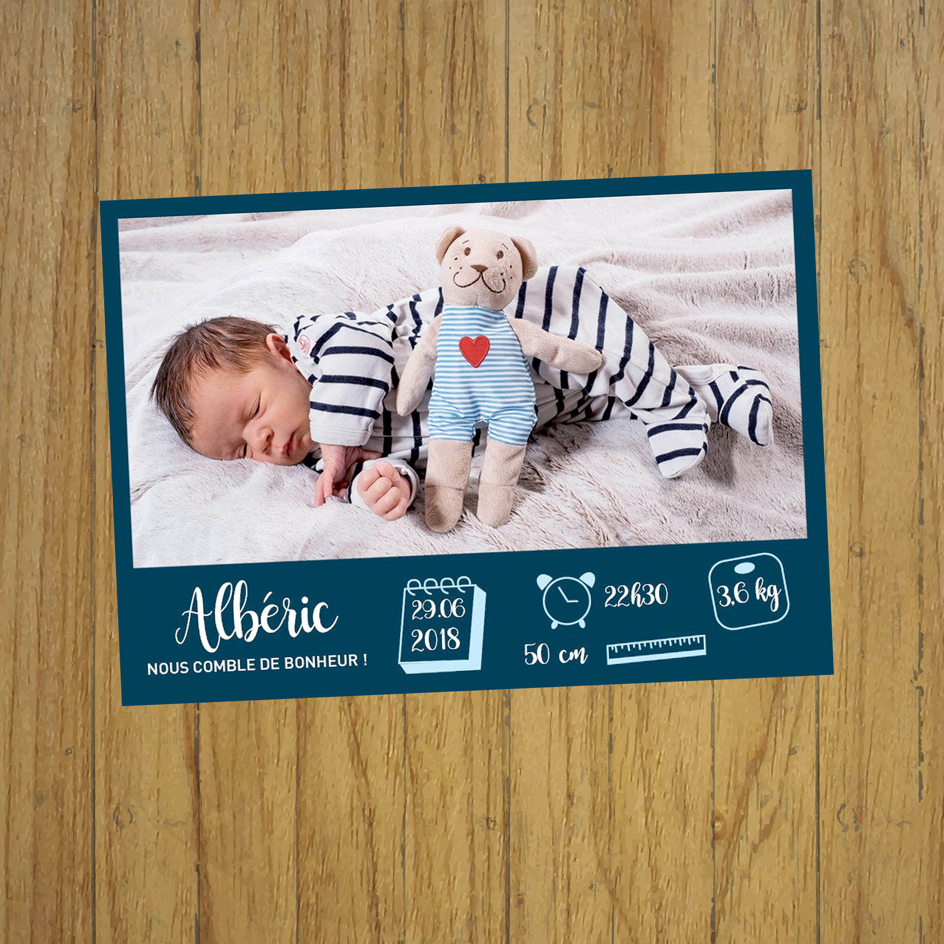 Magnetic Birth Part Original Announcement Magnet Etsy