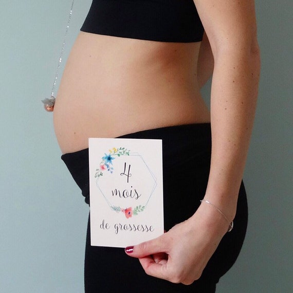 Pregnancy Stage Cards Month By Month Baby Cards Birth Etsy New Zealand