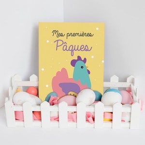 Cartes étapes bébé, mois par mois, première Pâques, cadeau naissance, souvenir, premières fêtes