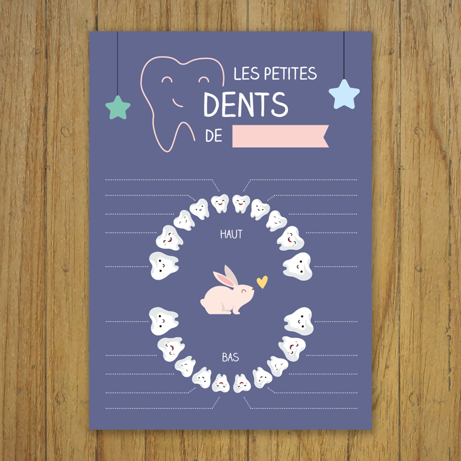 Cartes étapes bébé, dents de lait, petites dents, petite souris — free download