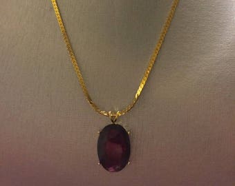 Park Lane Necklace and Earrings Set/ Gold Tone/ Tourmaline Stone