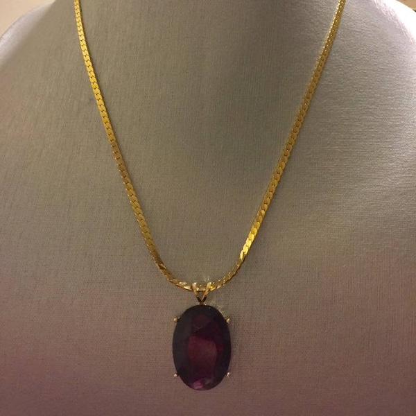 Park Lane Necklace and Earrings Set/ Gold Tone/ Tourmaline Stone