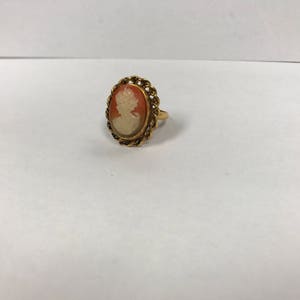 Vintage Costume Jewelry Cameo Ring image 8