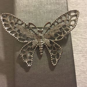 Vintage Sarah Coventry Silver Tone/ Gold Tone Butterfly Brooch Pin Signed