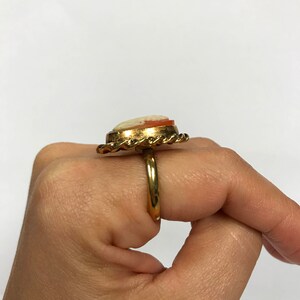 Vintage Costume Jewelry Cameo Ring image 4