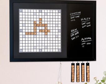 Magnetic Word Tile Game Set: Black & White Wall Decor