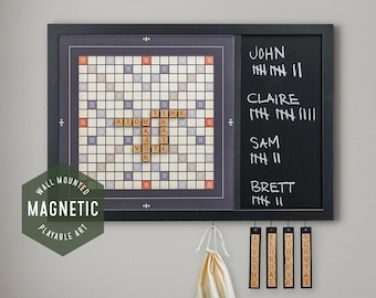 Magnetwand Scrabble-Spiel | Moderne Familie Fun Art Decor