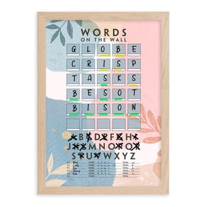 Words On The Wall™ - NEW DESIGNS - Word Game -  Board games -  Wall art - Family gift - Game room - Home Decor - Unique Wall Game - Retro