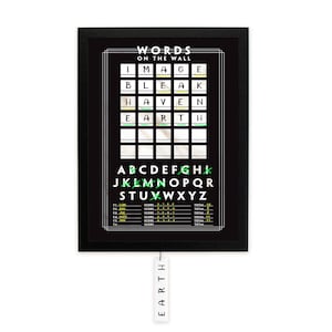 Words On The Wall™ - Fun Easy Game - Word Game -  Board games -  Wall art - Family gift - Game room - Home Decor - Unique Wall Game - Black