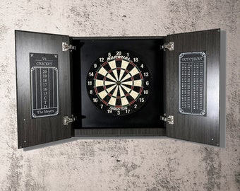 Dart Board & Cabinet | Modern Dart board | Custom Cabinet | Game Room | Bar | Family Game Night