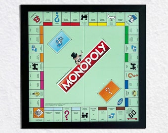 Monopoly Wall Art | Wall Decor | Board Game Decoration | Game Room Decor | Family Fun Night | Home Decoration |