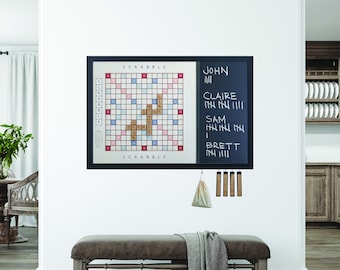 Scrabble de pared gigante magnético / Lona magnética / Decoración funcional de la sala de juegos perfecta para familias, regalos, decoración del hogar y la oficina