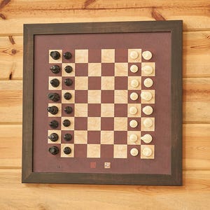 Magnetic Unique Chess Gift | Wall Mounted Chess Set | This functional statement piece is a great gift for any chess fan!