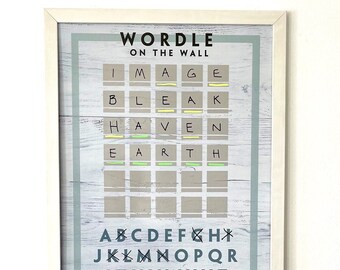 Game Room Decor - Wordle On The Wall - Family Game Night - Wordle game -  Board games -  Wall art - Family gift - Game room - Home Decor