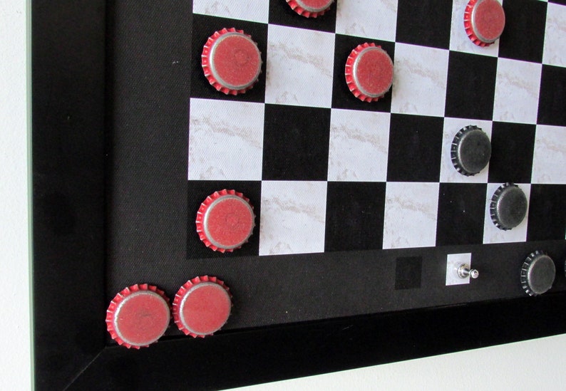 Checkers Game Board Game Checkers Game Set Etsy