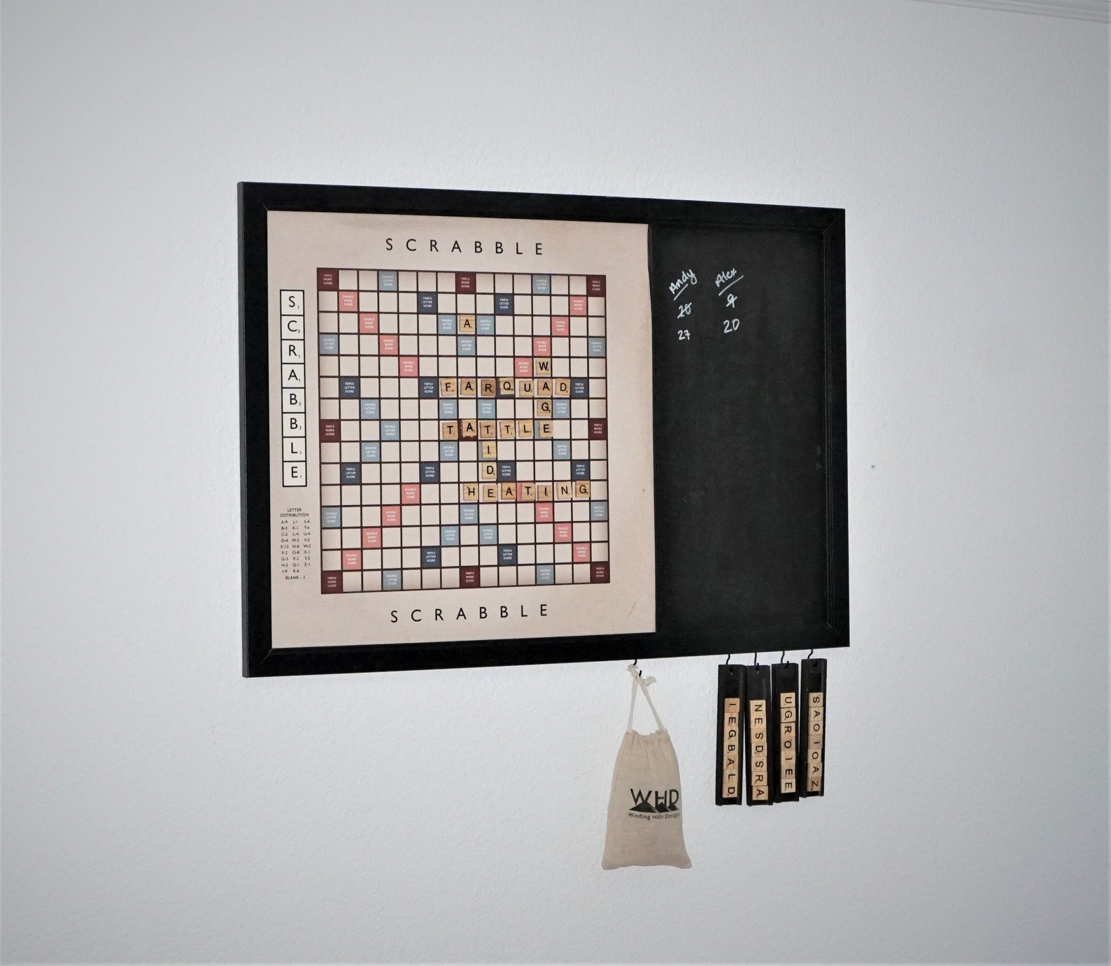 Scrabble Board Game Scrabble Set Plays on the Etsy