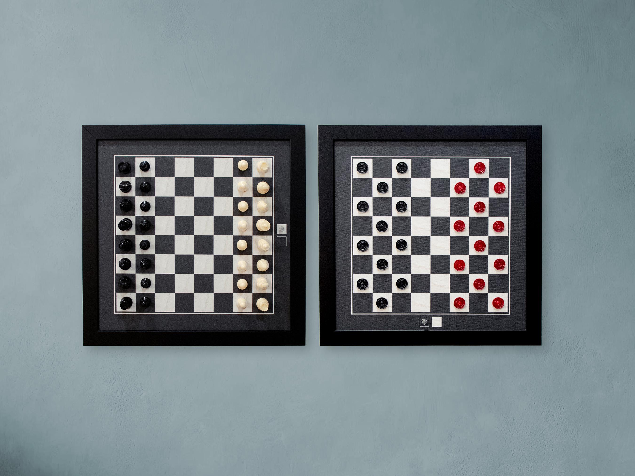 Jeu d'échecs et de dames magnétiques : un plateau, deux jeux