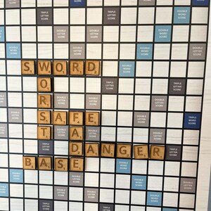 Magnetic Scrabble Game Beach or Classic Family Night Game Room Decor Scrabble Board Unique Wall Decor image 6