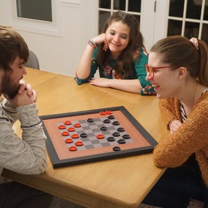 Combo set of four games and Scrabble Modern Functional Magnetic Canvas Chess Decor Checker Set Tic tac toe Wall Art Backgammon Art image 2