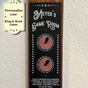 Ring and Hook Game LED lights & personalized designs, folds easily, a great add to your home bar or man cave decor. image 4