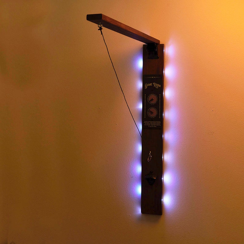 Ring and Hook Game LED lights & personalized designs, folds easily, a great add to your home bar or man cave decor. image 2