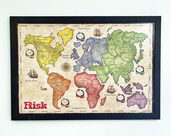 Risk Wall Art | Hanging Risk | Functional Art | Game Wall Decor | Game Room Decor | Family Fun Night | Home Decoration