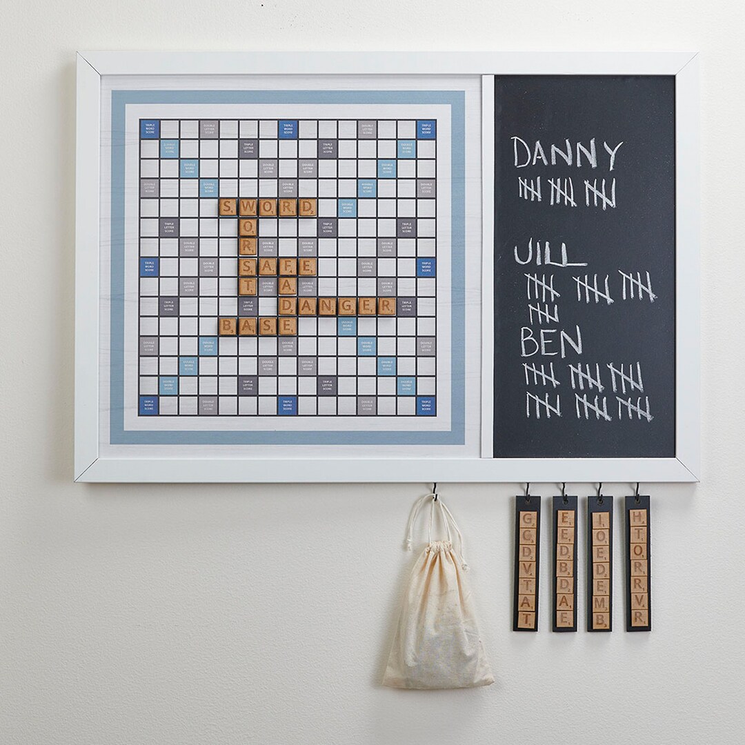 Scrabble Game Beach or Classic Family Night Game Room Decor