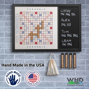 Magnetic Scrabble Game Beach or Classic Family Night Game Room Decor Scrabble Board Unique Wall Decor Classic