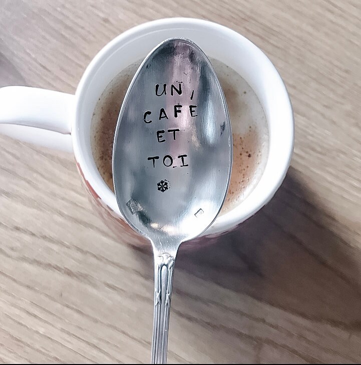 Cuillère Gravée Un Café et Toi
