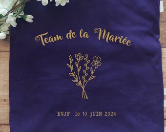 T-shirt evjf, team de la mariée ,différentes couleurs de t-shirt (vert..),enterrement de vie de jeune fille,fête de mariage,tarif accessible