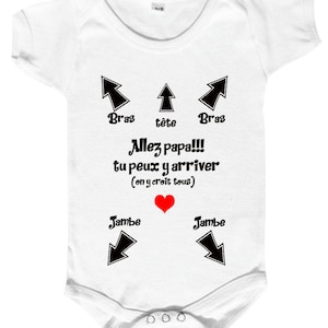 Body Bebe Allez Papa Tu Peux Y Arriver Body Bebe Etsy