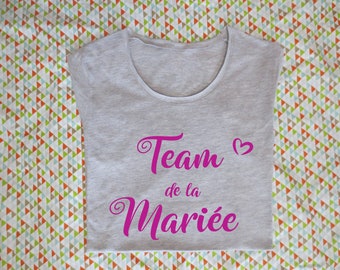 T-shirt evjf , team bride, EVJF team,Team de la mariée, t-shirt équipe de la mariée, Enterrement de vie de jeune fille