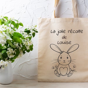 Tot bag Easter, Easter holidays, Easter egg bag, PERSONALIZE your TOT BAG with your child&#39;s first name