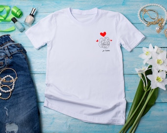 T-shirt Saint Valentin pour femmes et hommes, T-shirt amoureux, T-shirt couple amoureux