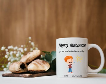 Mug personnalisé maîtresse  | mug maîtresse | cadeau maîtresse