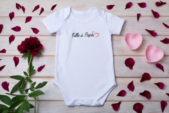 Body de bebe personalizado Dia del Papa Dia del Padre regalos sorpresa patron de color rosa brillante