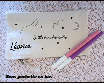 Trousse d'école personnalisable avec prénom de l'enfant, Trousse d'école, Trousse de rentrée scolaire personnalisable, trousse enfant