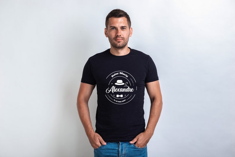 T-shirt EVG date prénom du marié personnalisés, enterrement de vie de garçon, cadeau pour le futur marié, cadeaux de mariage, fête EVG image 5