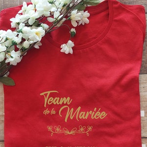 T-shirt evjf personnalisées, t-shirt evjf femmes, team de la mariée , t-shirt équipe de la mariée, enterrement de vie de jeune fille,Mariage image 5