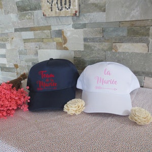 Casquettes EVJF, casquettes personnalisées, enterrement de vie de jeune fille, casquettes prénom et/ou avec date d'évènement, cadeau invité image 3