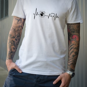 men&#39;s t-shirt 100% cotton Corsican heart line
