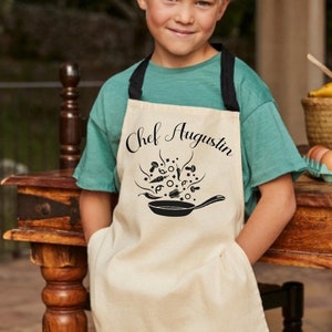 Customizable children&#39;s apron with first name - Children&#39;s apron - Personalized apron - Personalized children&#39;s apron - Apron for children